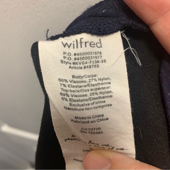 Wilfred Aritzia skater flare two-tone blue mini skirt - Picture 6 of 9